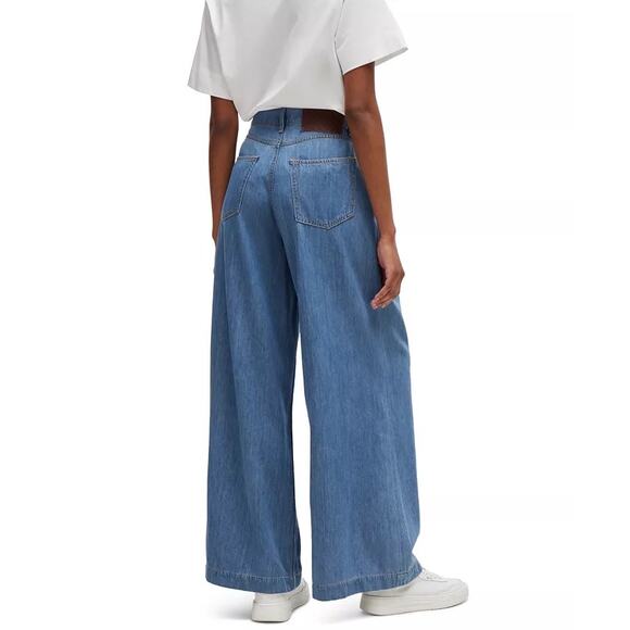 NWT Hugo Boss BOSS by Women's Wide Leg Denim Jeans SZ 28 - Picture 2 of 4